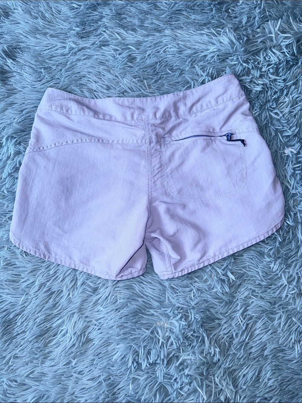 Patagonia Light Lavender Women's Athletic Swim Shorts with Navy Drawstring 0 - Picture 6 of 7